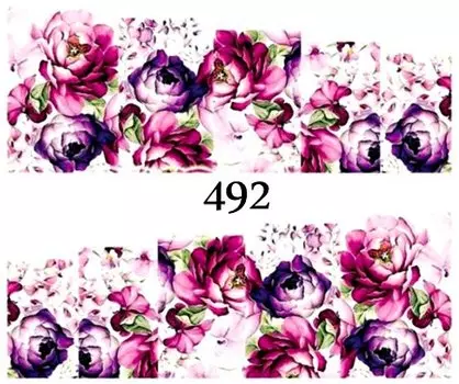 Водные наклейки для ногтей - №492, Raisin