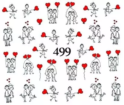 Водные наклейки для ногтей - №499, Raisin