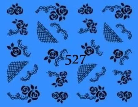 Водные наклейки для ногтей - №527, Raisin