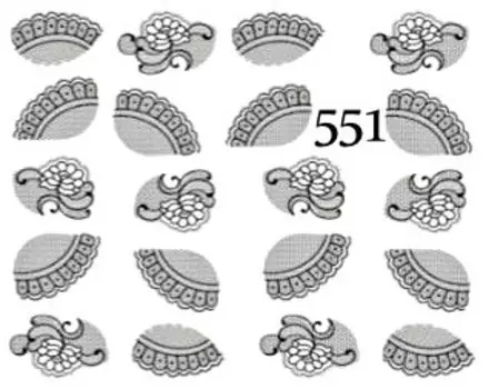 Водные наклейки для ногтей - №551, Raisin