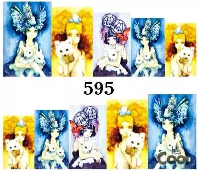 Водные наклейки для ногтей - №595, Raisin