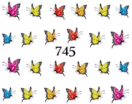 Водные наклейки для ногтей - №745, Raisin