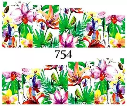Водные наклейки для ногтей - №754, Raisin