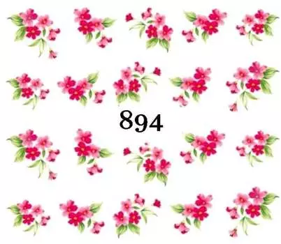 Водные наклейки для ногтей - №894, Raisin