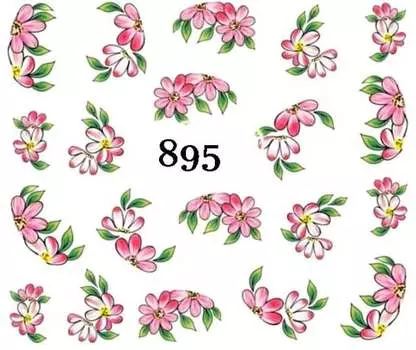 Водные наклейки для ногтей - №895, Raisin