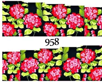 Водные наклейки для ногтей - №958, Raisin