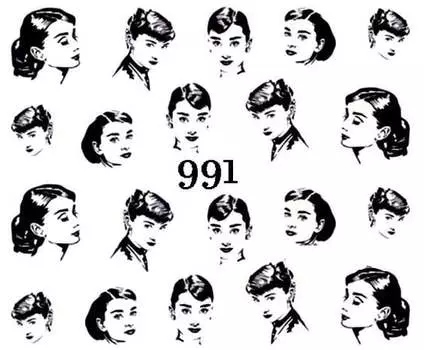Водные наклейки для ногтей - №991, Raisin