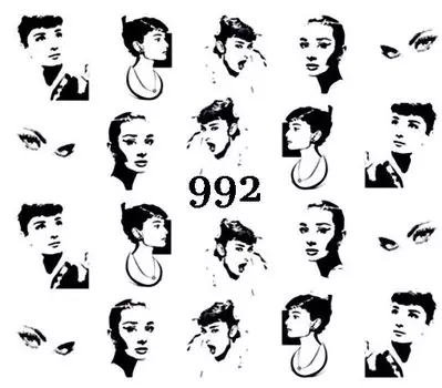 Водные наклейки для ногтей - №992, Raisin