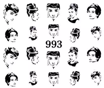 Водные наклейки для ногтей - №993, Raisin
