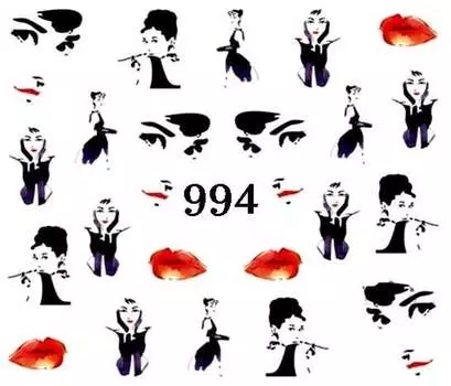 Водные наклейки для ногтей - №994, Raisin