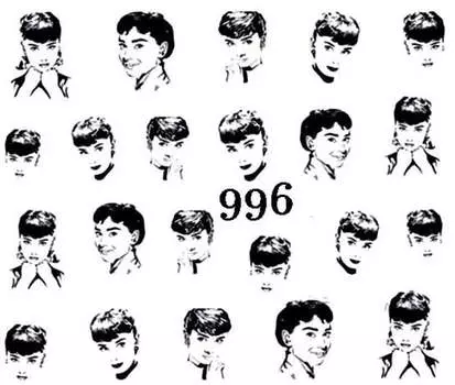 Водные наклейки для ногтей - №996, Raisin