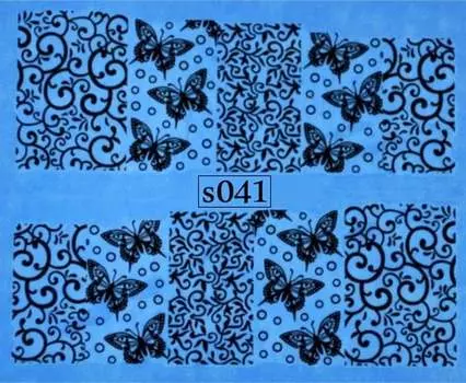 Водные наклейки для ногтей - № S041, Raisin