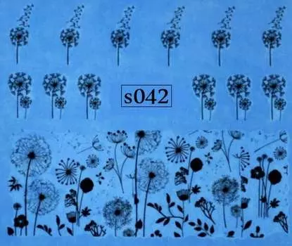 Водные наклейки для ногтей - № S042, Raisin
