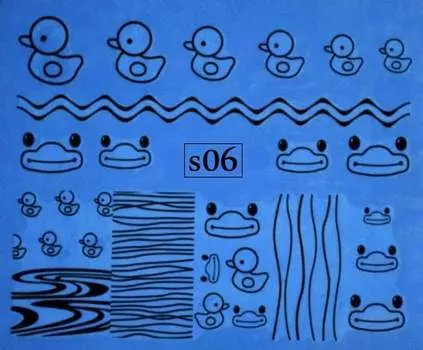 Водные наклейки для ногтей - № S06, Raisin