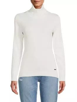 Водолазка Calvin Klein в рубчик, черный