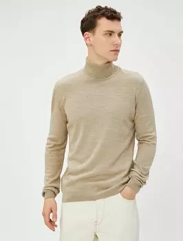 Водолазка Koton Sweater, пятнистый бежевый