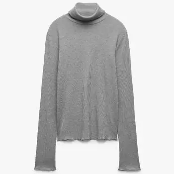 Водолазка Zara Wool Blend, серый
