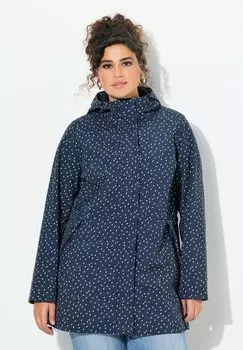 Водонепроницаемая куртка RAINDROP PRINT LONGLINE Ulla Popken, темно-синий