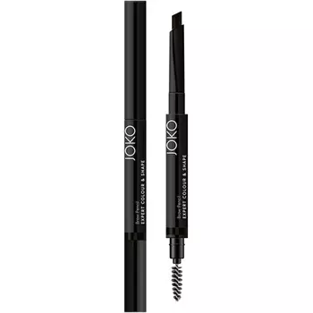Водостойкий карандаш для бровей Expert Color & Shape #4 Черный Коричневый, Joko