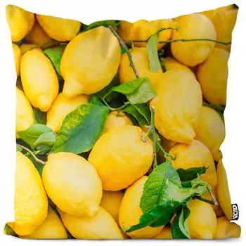 VOID Lemon Fruit Италия Чехол на подушку Полиэстер Водонепроницаемая подушка для улицы и дома Размер: 60 x 60 см