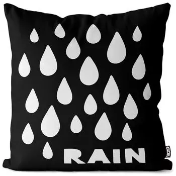 VOID Rain Weather Чехол для подушки с рисунком из мультфильма Наволочка из полиэстера Водонепроницаемая подушка для улицы и дома Размер: 60 x 60 см