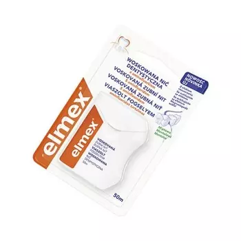 Вощеная зубная нить 50М, Elmex