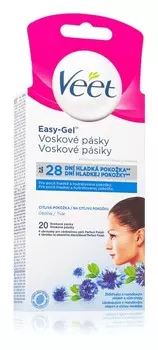 Восковые полоски для депиляции лица Veet Wax Strips
