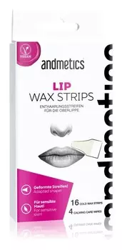 Восковые полоски для депиляции верхней губы andmetics Wax Strips Lips