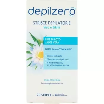 Восковые полоски для лица/бикини, Depilzero
