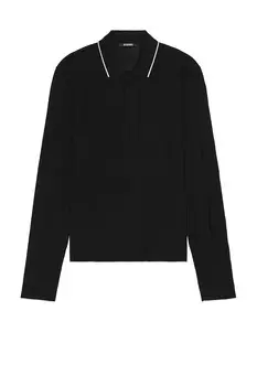 Вязаная футболка-поло мл Jacquemus, черный
