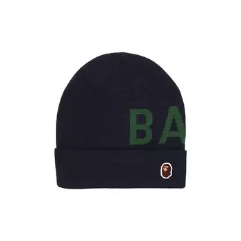Вязаная шапка BAPE Темно-синий
