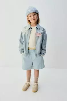 Вязанная шапка ZARA, синий