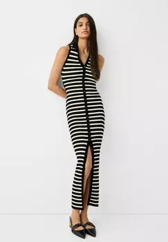 Вязанное платье Bershka, черный