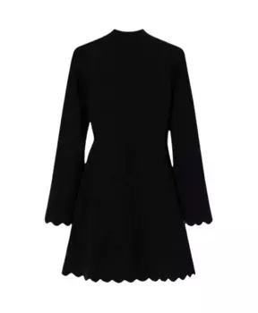 Вязаное мини платье Twinset, черный