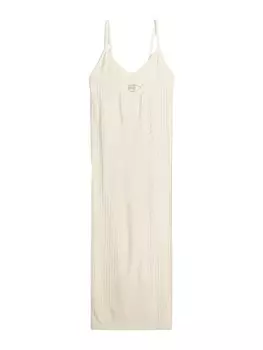 Вязаное платье Bershka, экрю