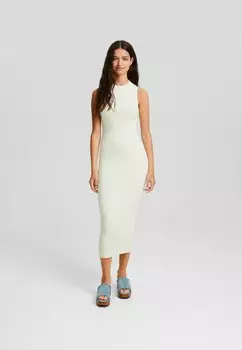 Вязаное платье Bershka, белый
