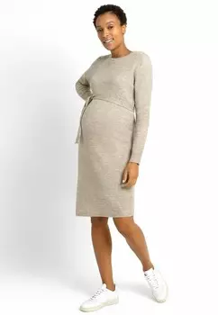 Вязаное платье CREW NECK MATERNITY REGULAR FIT JoJo Maman Bb, бежевый