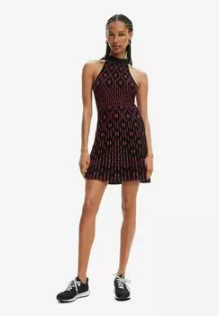 Вязаное платье Desigual, красный