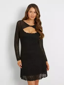Вязаное платье Guess, черный