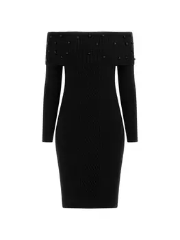Вязаное платье GUESS, черный