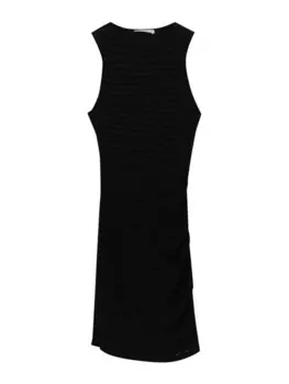 Вязаное платье Pull&Bear, черный