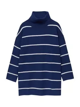 Вязаное платье Pull&Bear, темно-синий