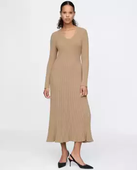 Вязаное платье с рубчиками Gap, цвет Kaki