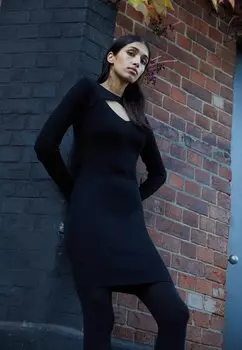 Вязаное платье Urban Classics, черный