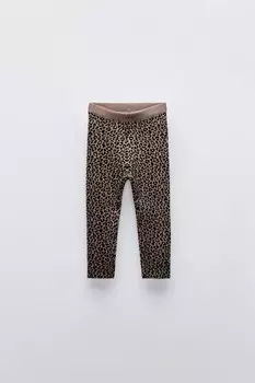 Вязаные леггинсы ZARA, кэмел