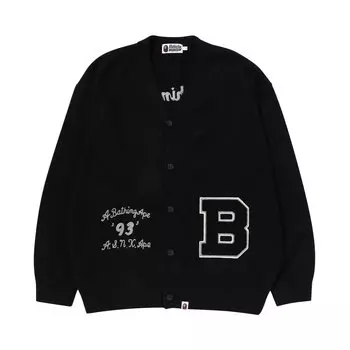 Вязаный кардиган BAPE Черный