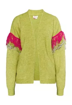 Вязаный кардиган IZIA Knit Cardigan Hoona, лаймовый