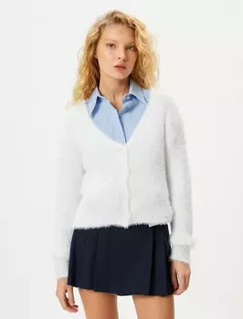 Вязаный кардиган Koton Knit Cardigan, экрю