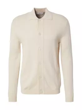 Вязаный кардиган SELECTED HOMME Knit Cardigan SLHTRAY, бежевый