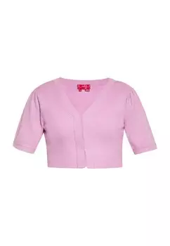 Вязаный кардиган swirly Knit Cardigan, светло-розовый